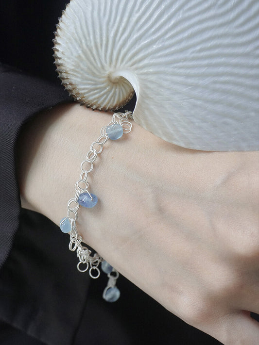 Morning Dew Silver Filigree Bracelet - Lumivault