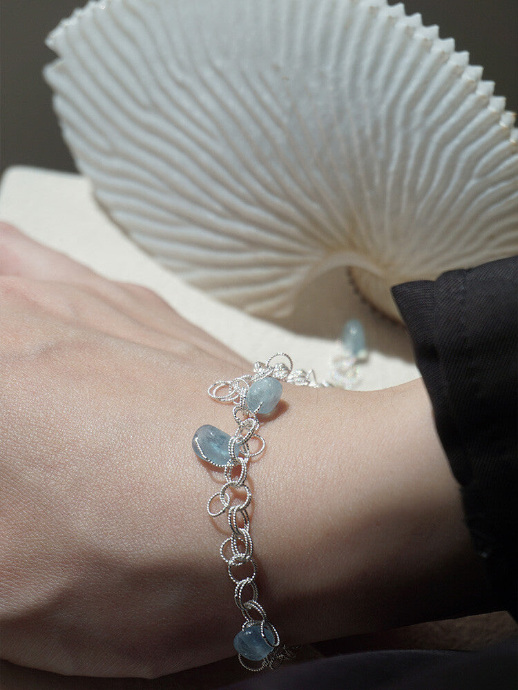 Morning Dew Silver Filigree Bracelet,Lumivault.