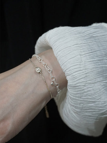 Morning Dew Raindrop Silver Filigree Bracelet - Lumivault