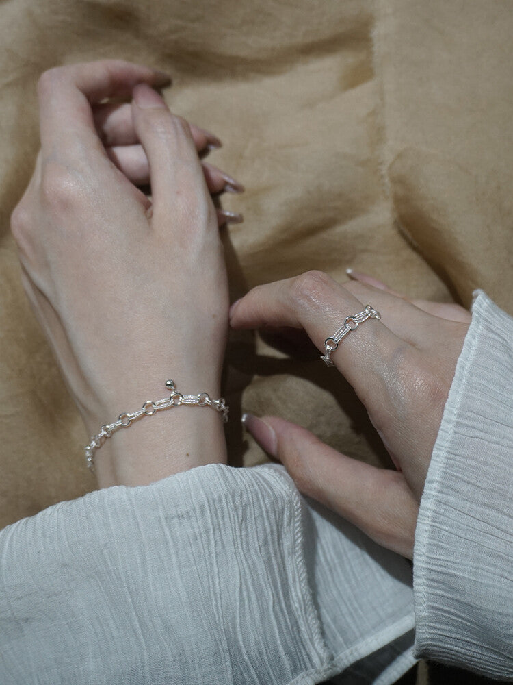 Morning Dew Raindrop Silver Filigree Bracelet - Lumivault