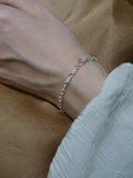 Morning Dew Raindrop Silver Filigree Bracelet,Single Bracelet,Lumivault.