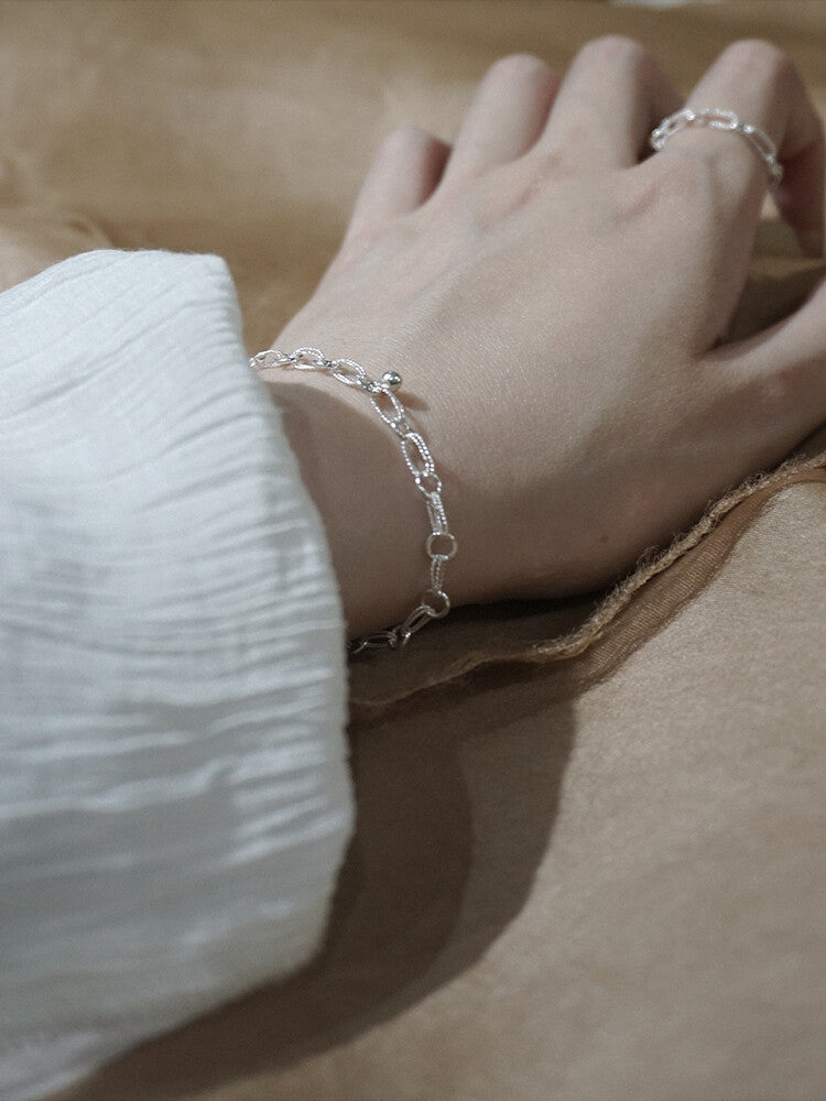 Morning Dew Raindrop Silver Filigree Bracelet,Lumivault.