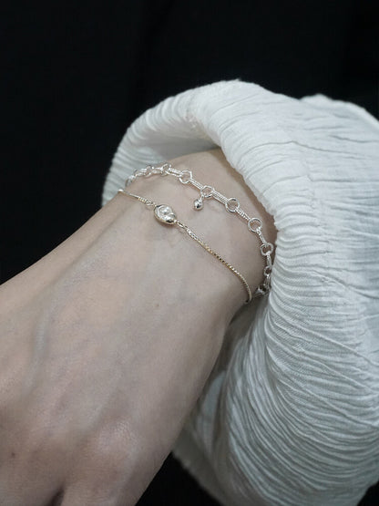 Morning Dew Raindrop Silver Filigree Bracelet - Lumivault