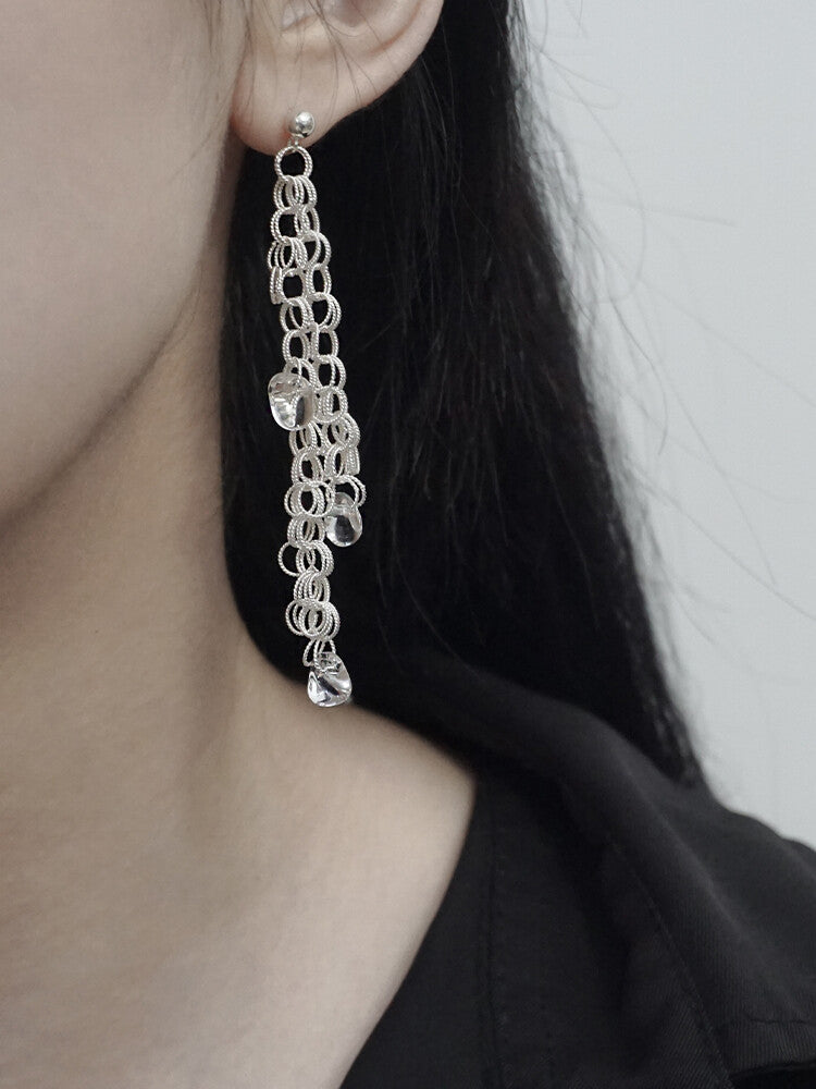 Morning Dew Silver Filigree Earrings,Lumivault.