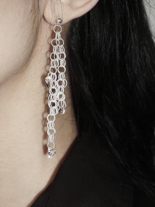 Morning Dew Silver Filigree Earrings - Lumivault