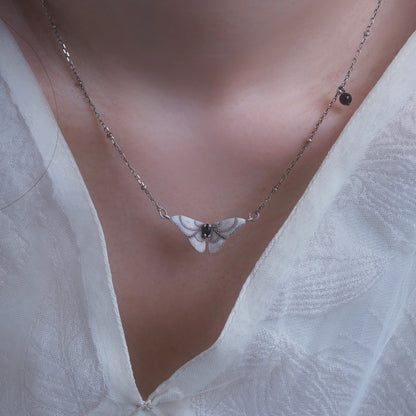 Moth Black Onyx Necklace