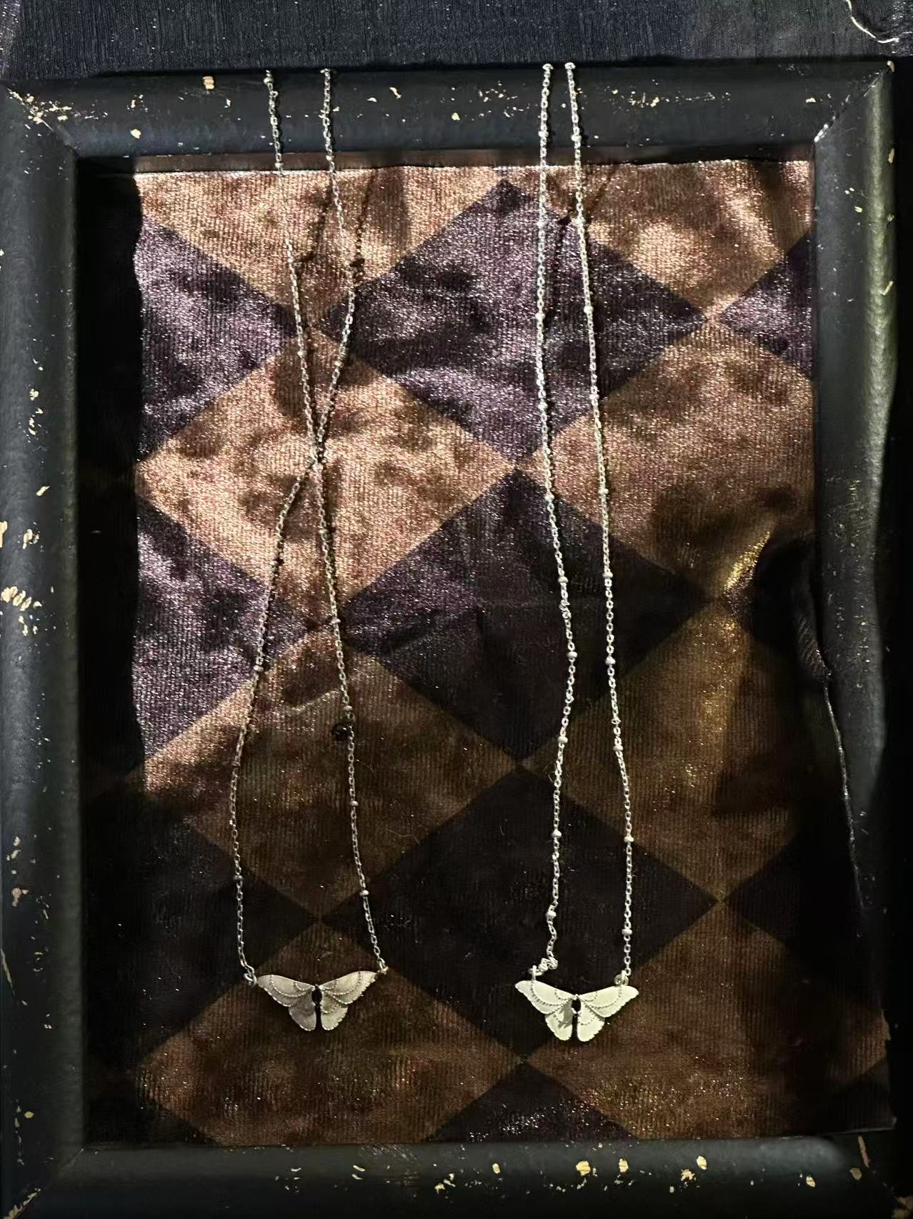 Moth Black Onyx Necklace,Lumivault.