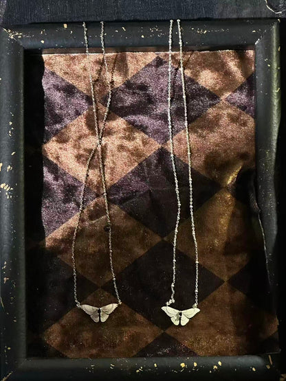 Moth Black Onyx Necklace
