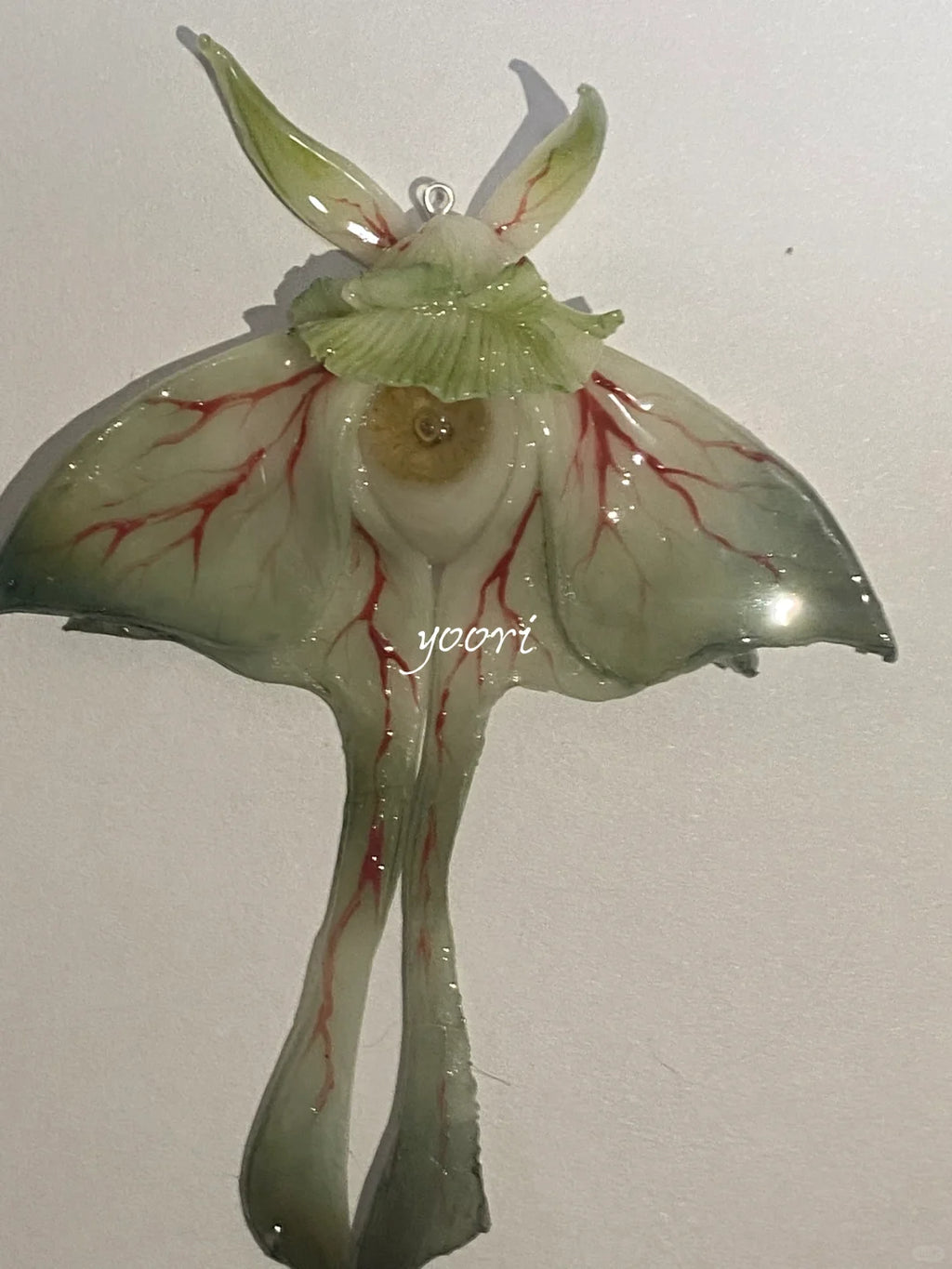 Moth Necklace,Green / Necklace,Lumivault.