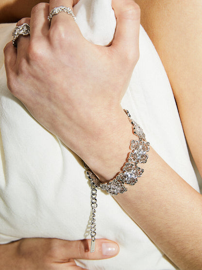 Mouhoodland Lace Cross Flower Bracelet