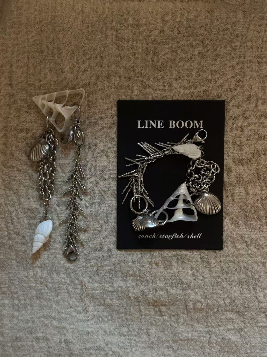Mousse Cake Conch Pendant Bracelet,Lumivault.