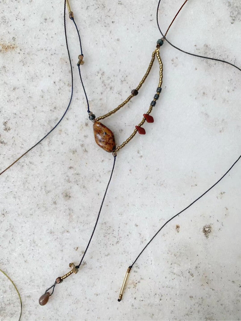 Muse Czech Beaded Necklace,Lumivault.