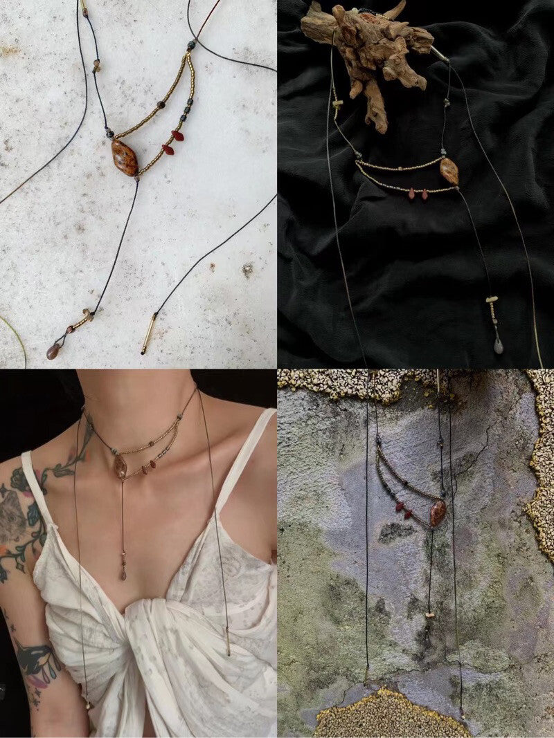 Muse Czech Beaded Necklace,Lumivault.