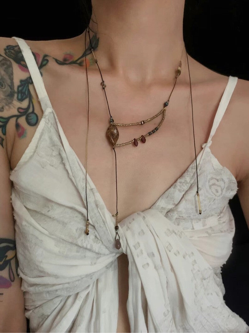 Muse Czech Beaded Necklace,Lumivault.