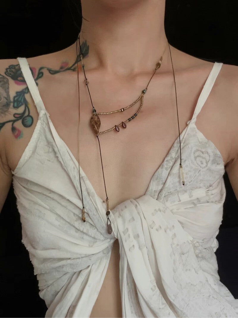 Muse Czech Beaded Necklace,Lumivault.