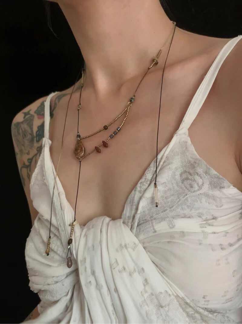Muse Czech Beaded Necklace,Lumivault.