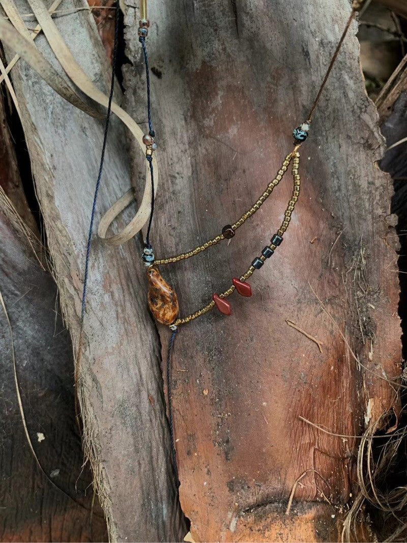 Muse Czech Beaded Necklace,Lumivault.