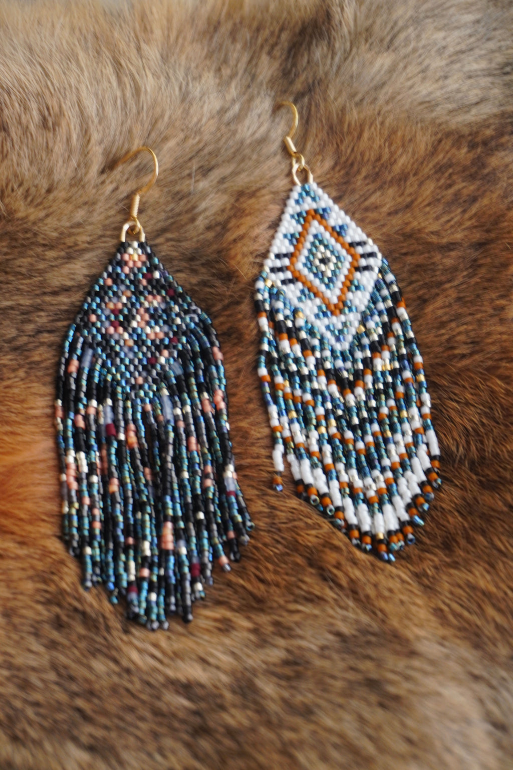 Native American MIYUKI Beaded Earrings,Lumivault.