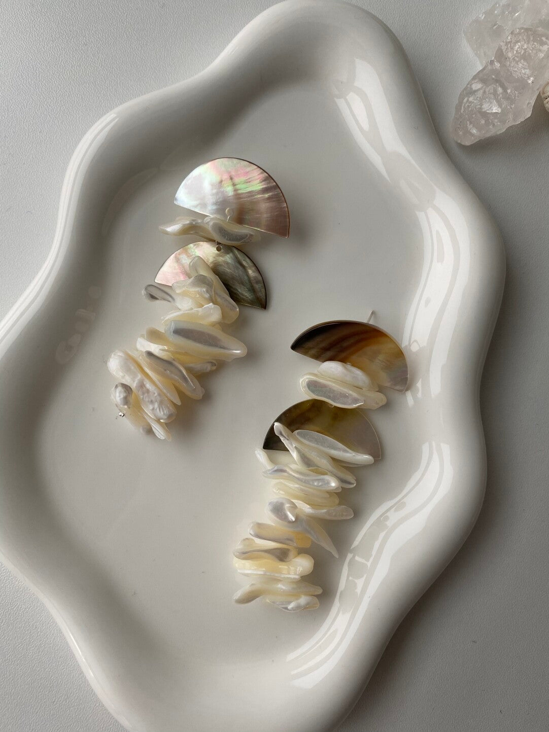 Natural Pearl Beaded Earrings,Lumivault.
