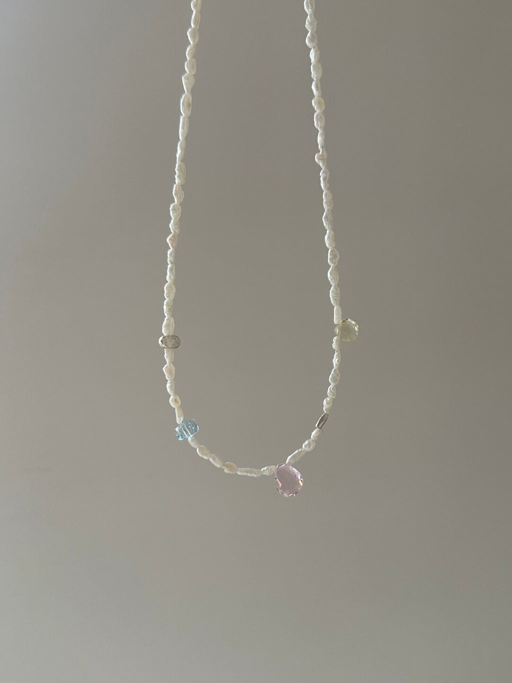 Natural Stone Pearl Colorful Necklace,Lumivault.