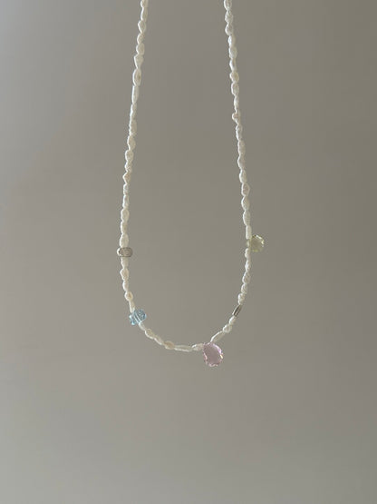 Natural Stone Pearl Colorful Necklace - Lumivault