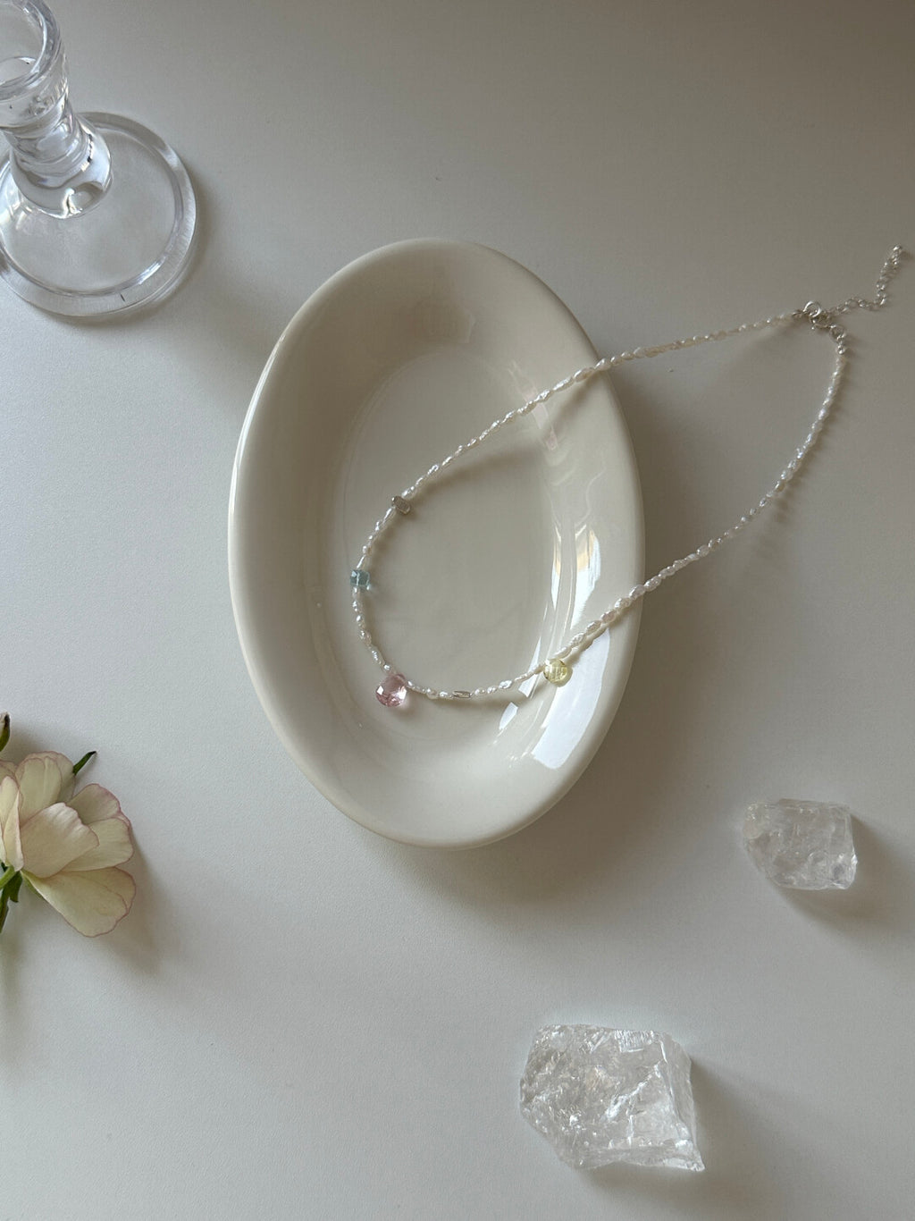 Natural Stone Pearl Colorful Necklace,Lumivault.