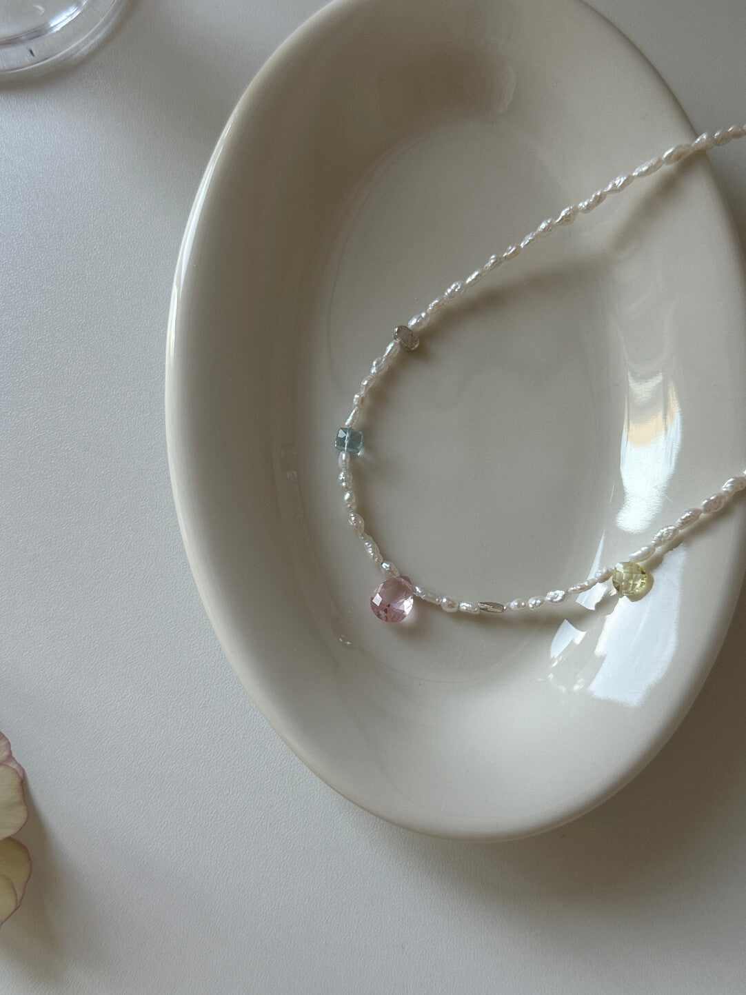 Natural Stone Pearl Colorful Necklace,Lumivault.
