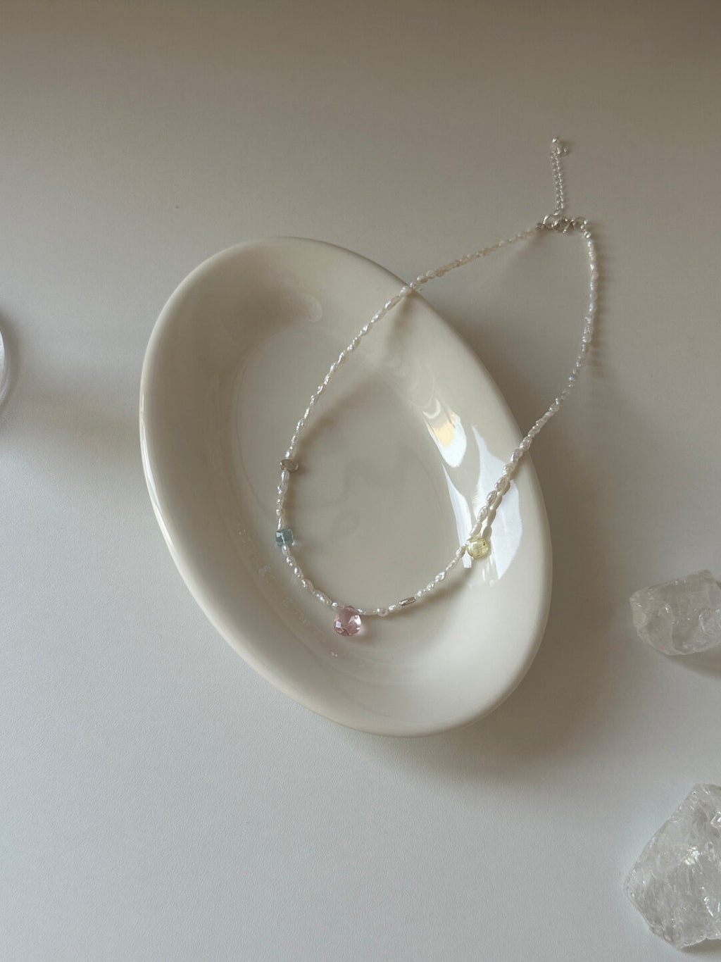 Natural Stone Pearl Colorful Necklace,Lumivault.