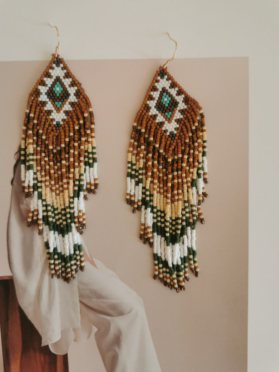 Nomadic Time Boho MIYUKI Beaded Earrings,Lumivault.