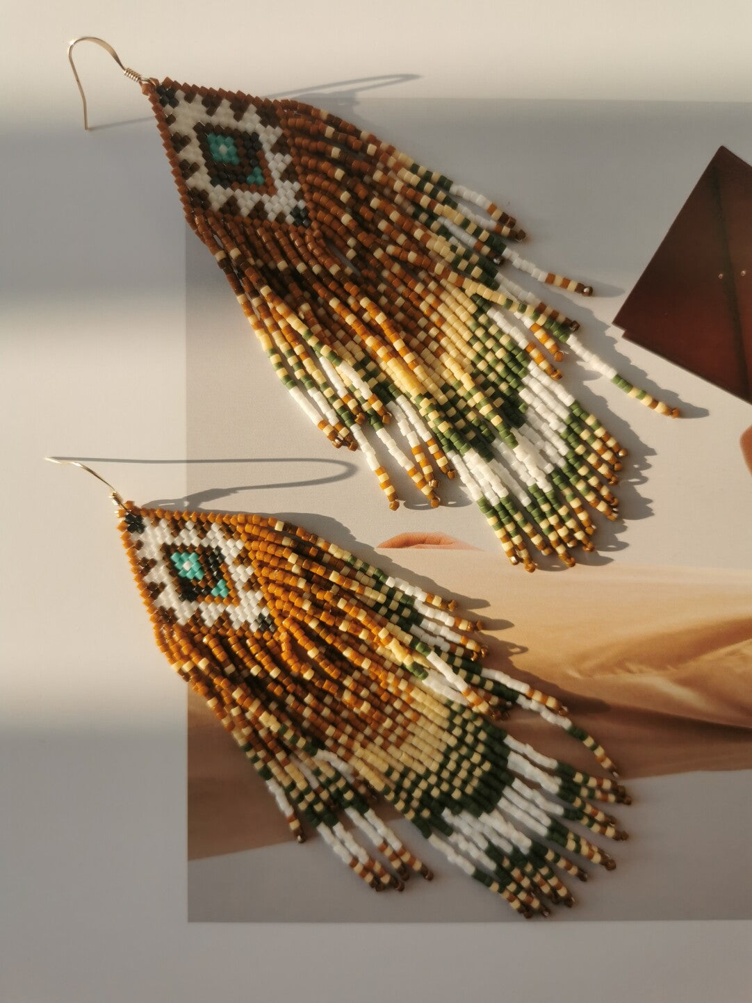 Nomadic Time Boho MIYUKI Beaded Earrings,Lumivault.
