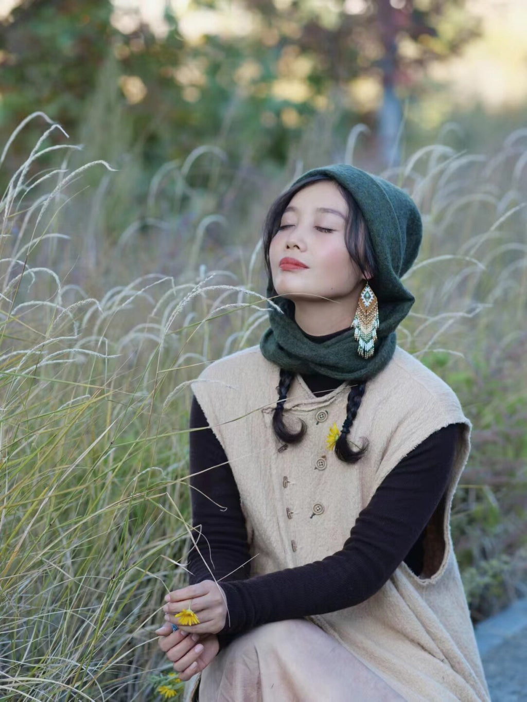 Nomadic Time Boho MIYUKI Beaded Earrings,Lumivault.