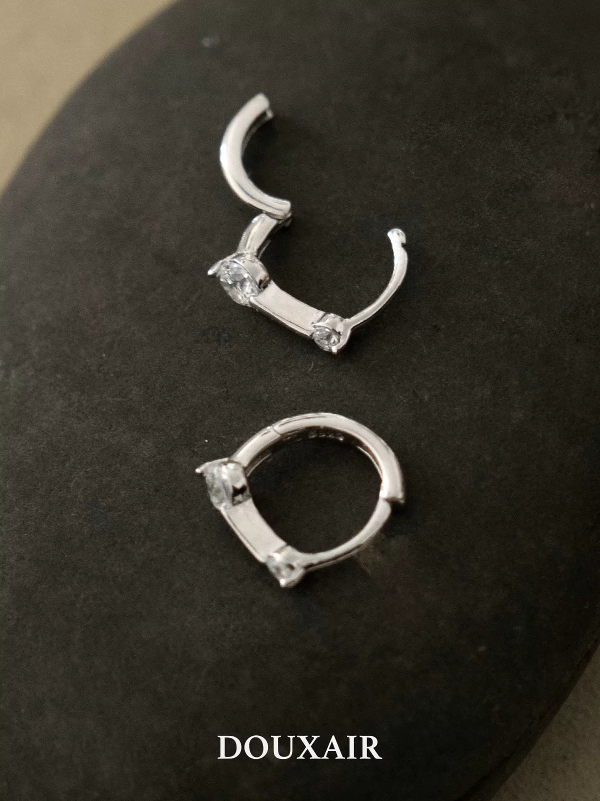 Mini Silver Hoop Earrings,Lumivault.