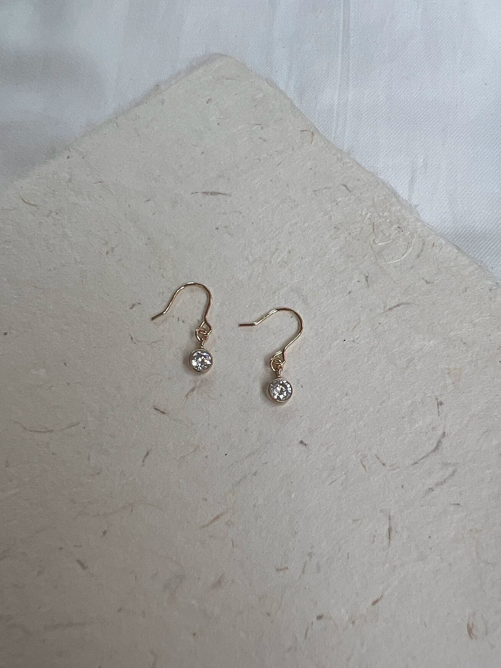 Mini Zircon 14K Gold Plated Stud Earrings,Lumivault.