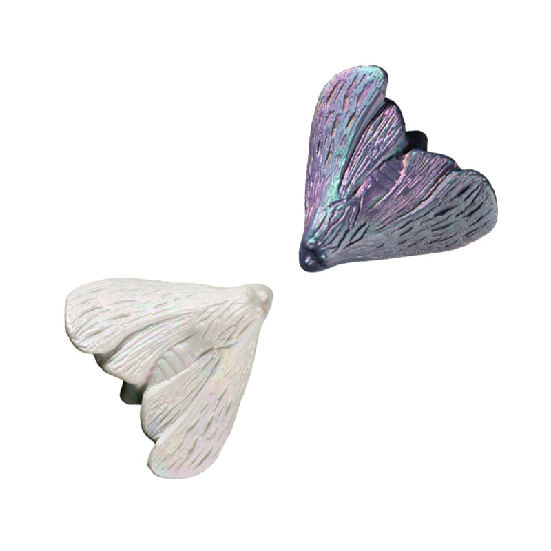 Moths To A Flame Ceramic Brooch