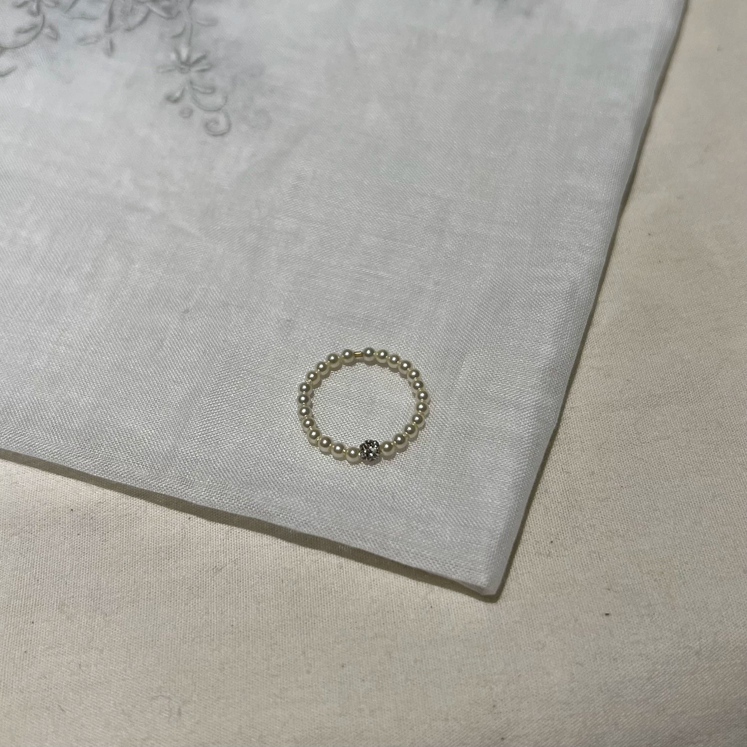 Pearl Plain Ring,48mm inner diameter [with diamond] tail ring,Lumivault.