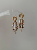 Bronze Mother of Pearl Tassel Earrings - Lumivault