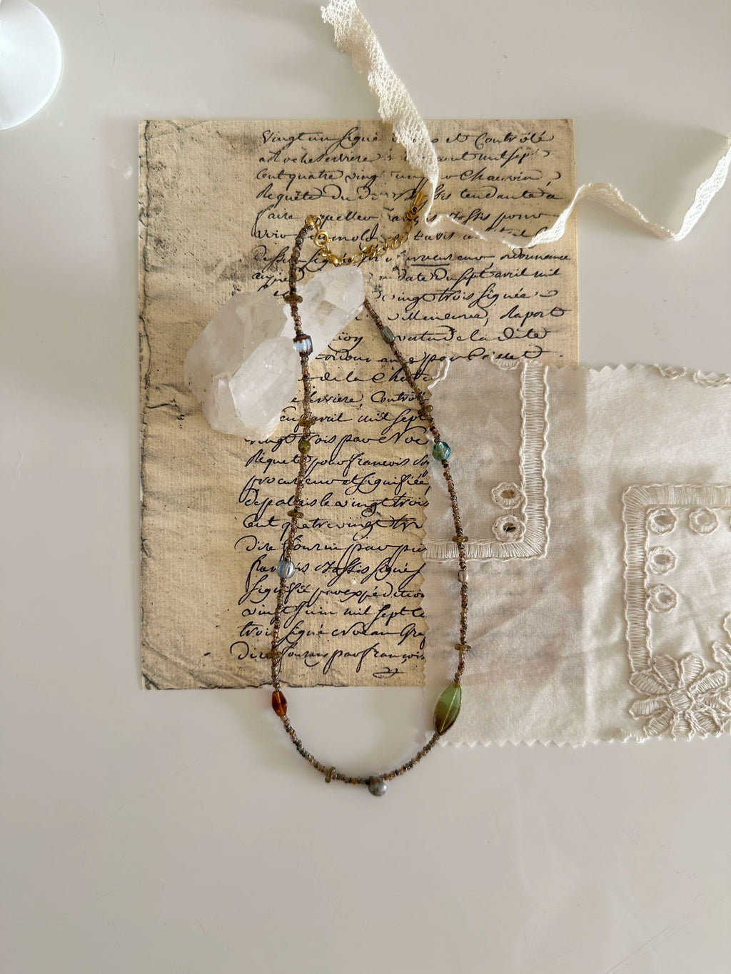 Old Dream Czech Beaded Necklace - Lumivault