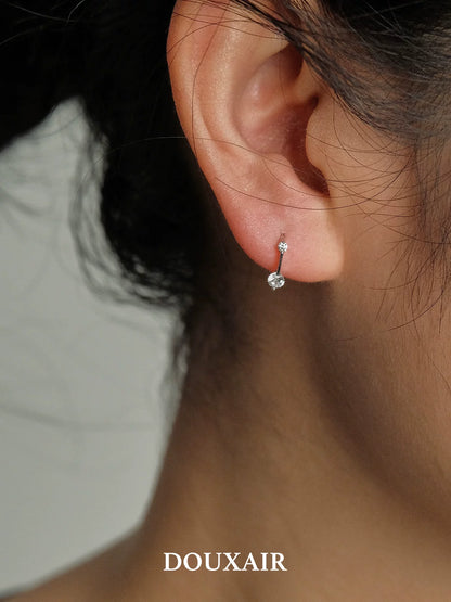 Mini Silver Hoop Earrings,Lumivault.