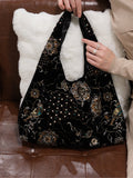 Vintage Bird Beaded Silk Velvet Bag - Lumivault