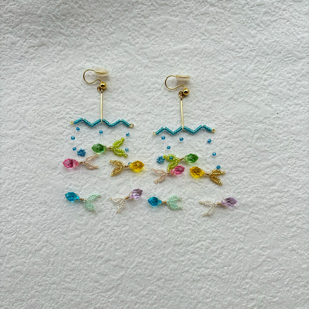 Color Fish Beaded Earrings,Lumivault.