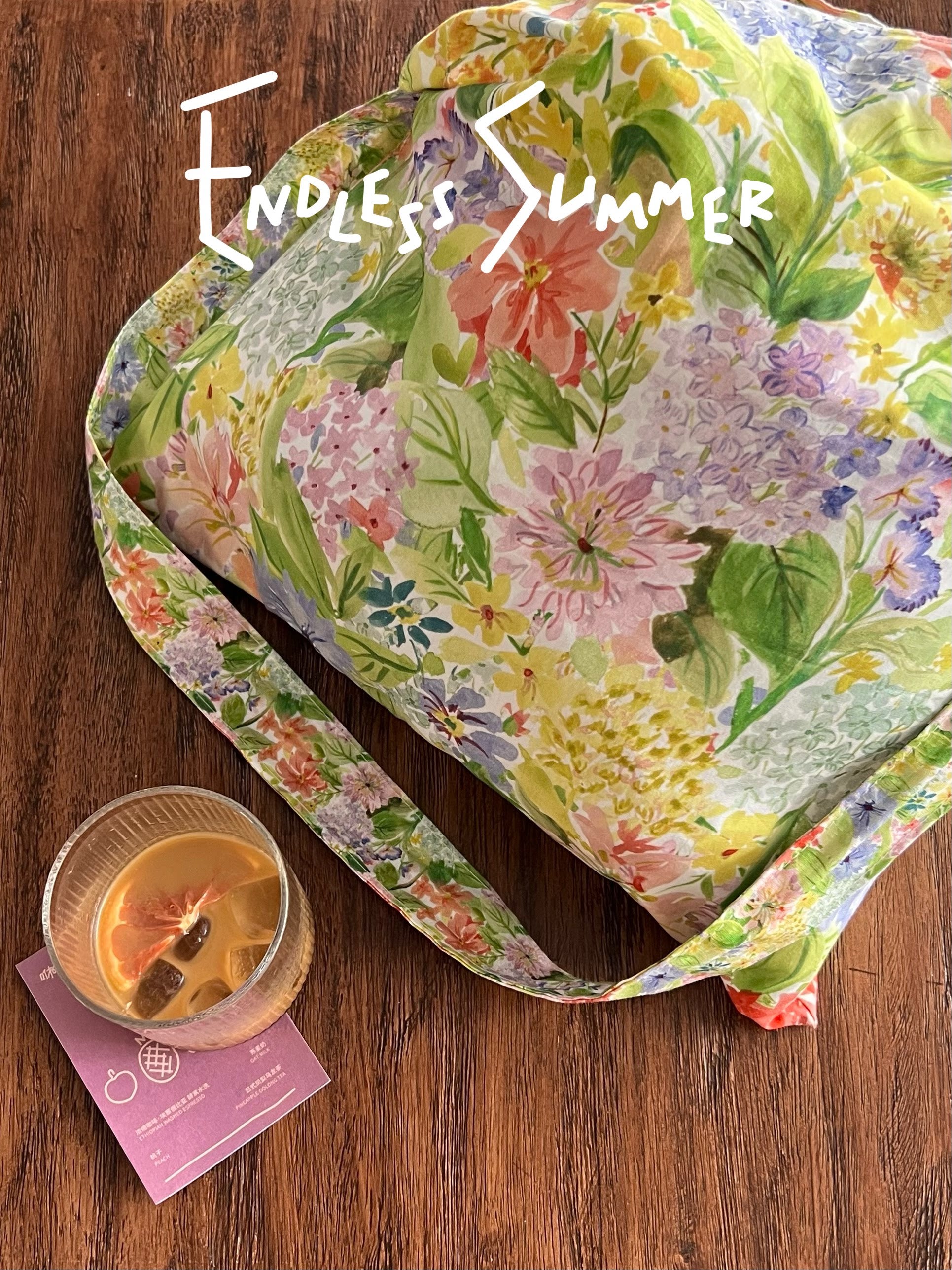 Garden Breeze Floral Cotton Crossbody Bag - Lumivault
