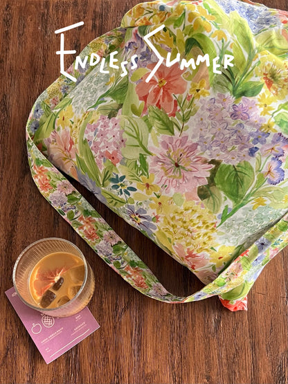 Garden Breeze Floral Cotton Crossbody Bag - Lumivault