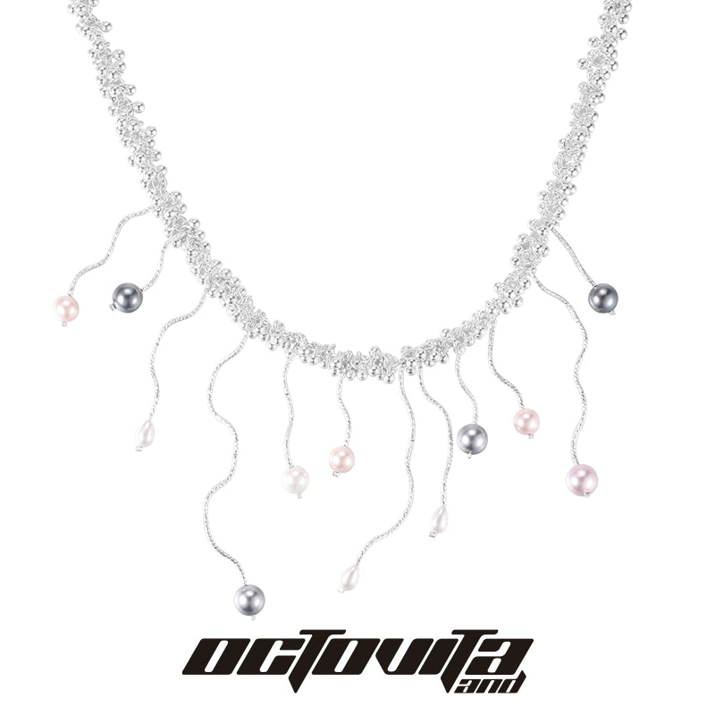Raindrops Pearl Choker,Lumivault.