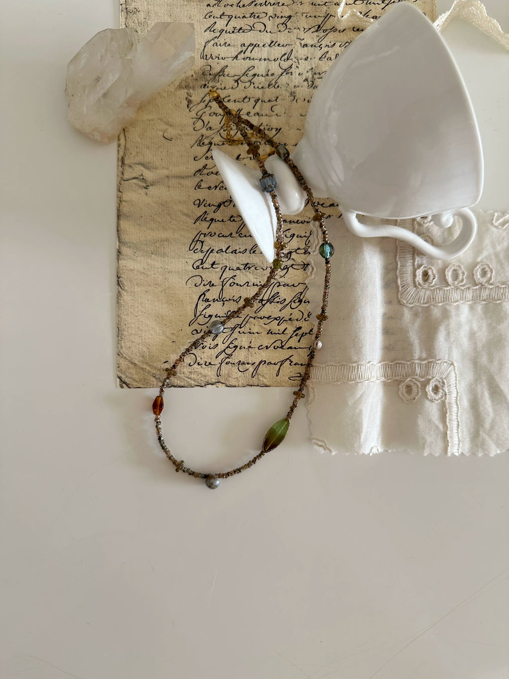 Old Dream Czech Beaded Necklace - Lumivault