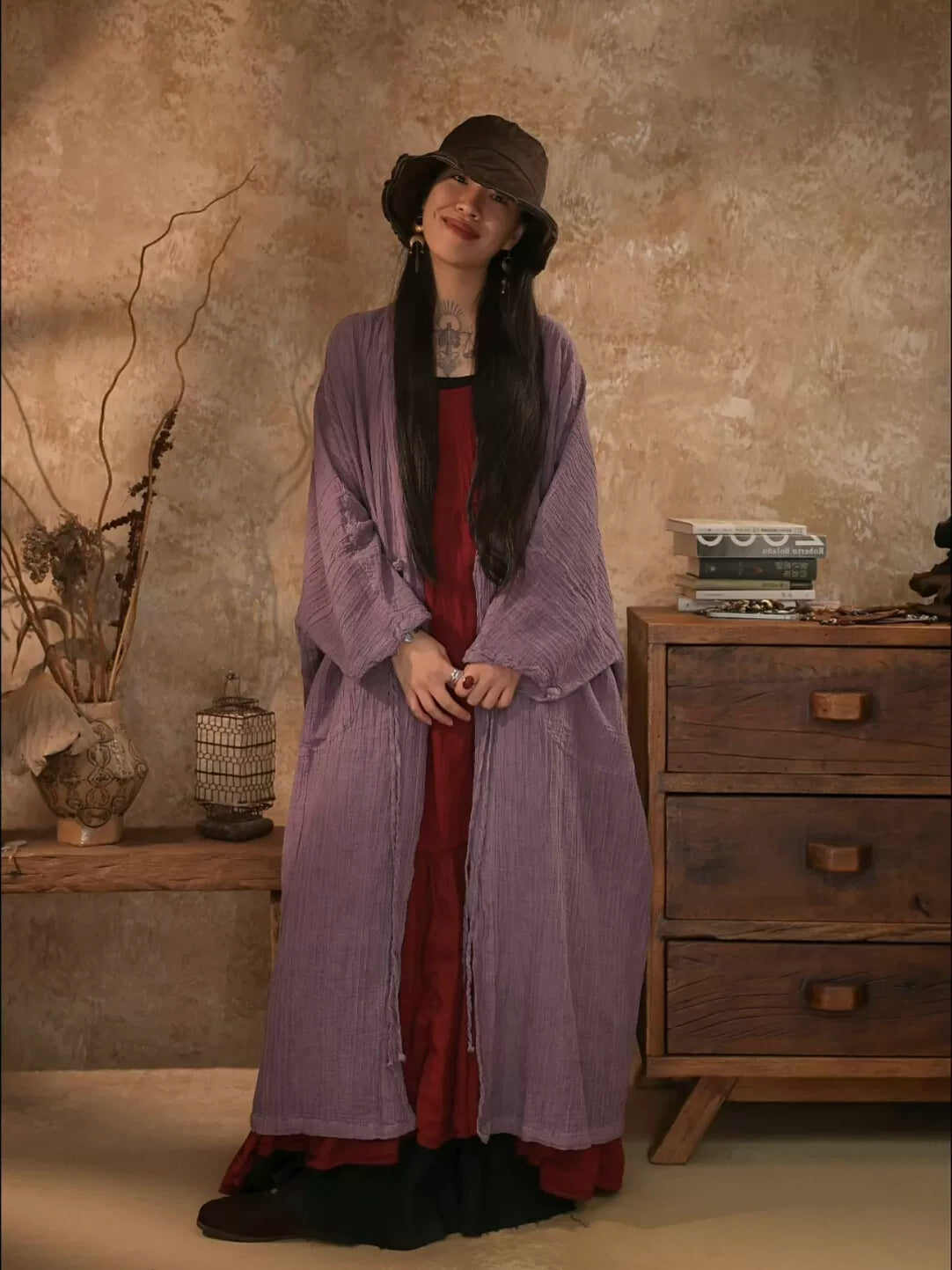 Vintage Ramie Textured Outerwear