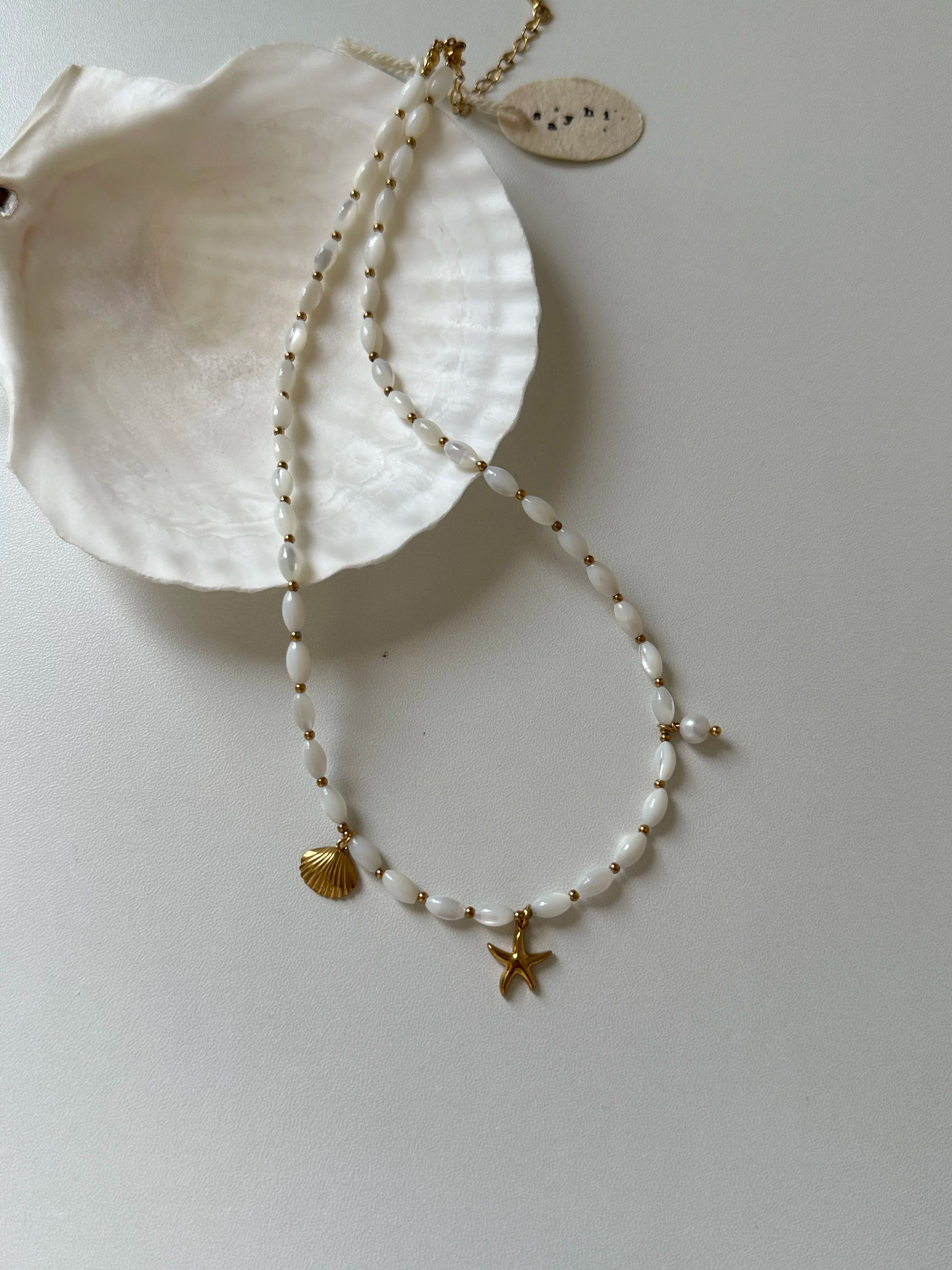 Premium Shell Starfish Pearl Necklace - Lumivault