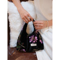 Velvet Sequin Beaded Hobo Handbag - Lumivault