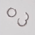 Crossover Zircon Silver Stud Earrings,Silver-plated Copper,Lumivault.