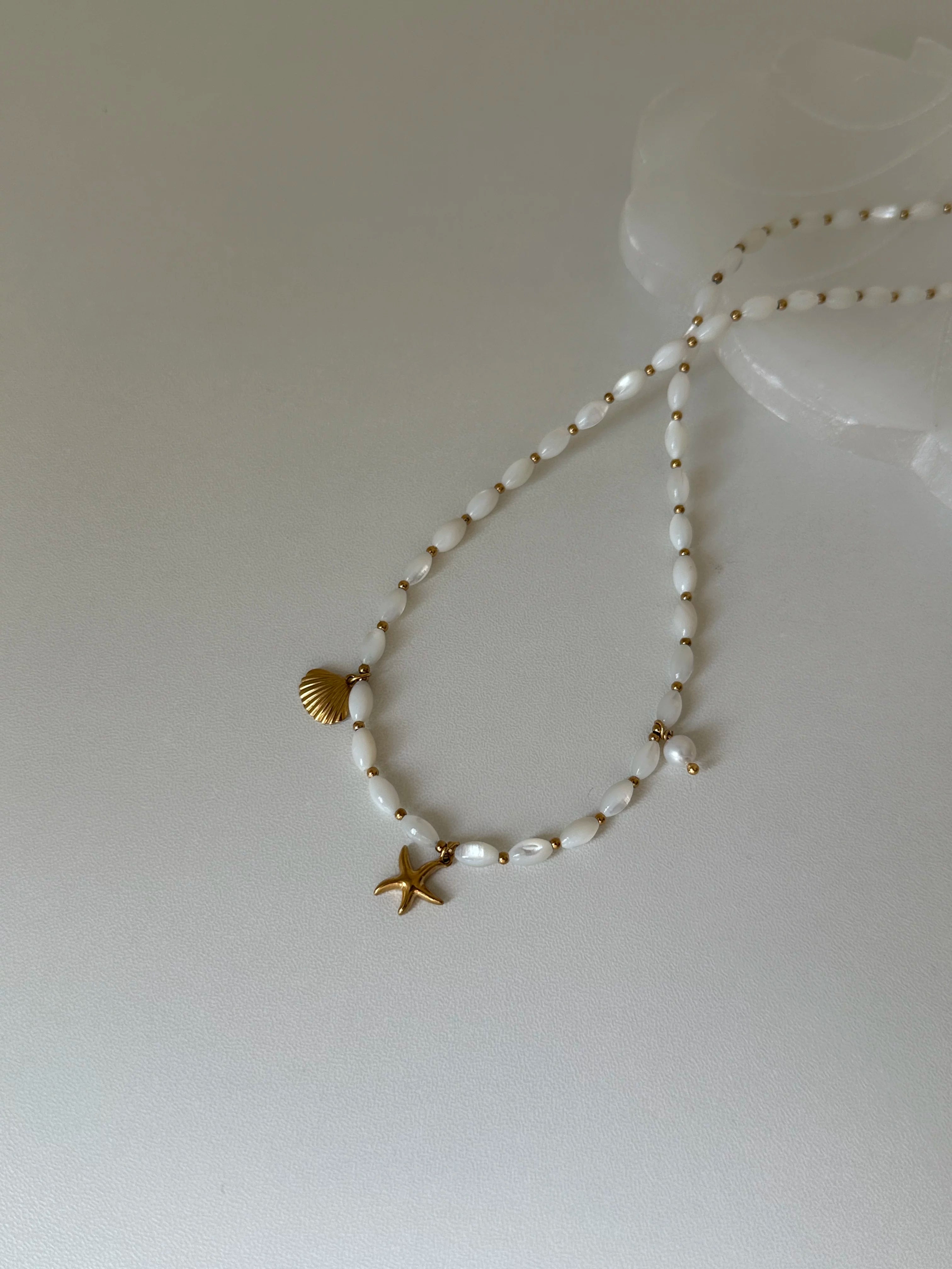 Premium Shell Starfish Pearl Necklace - Lumivault