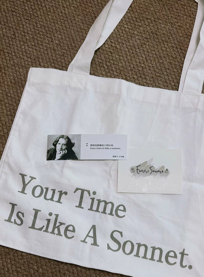 Literary Wilde Cotton Canvas Tote Bag - Lumivault